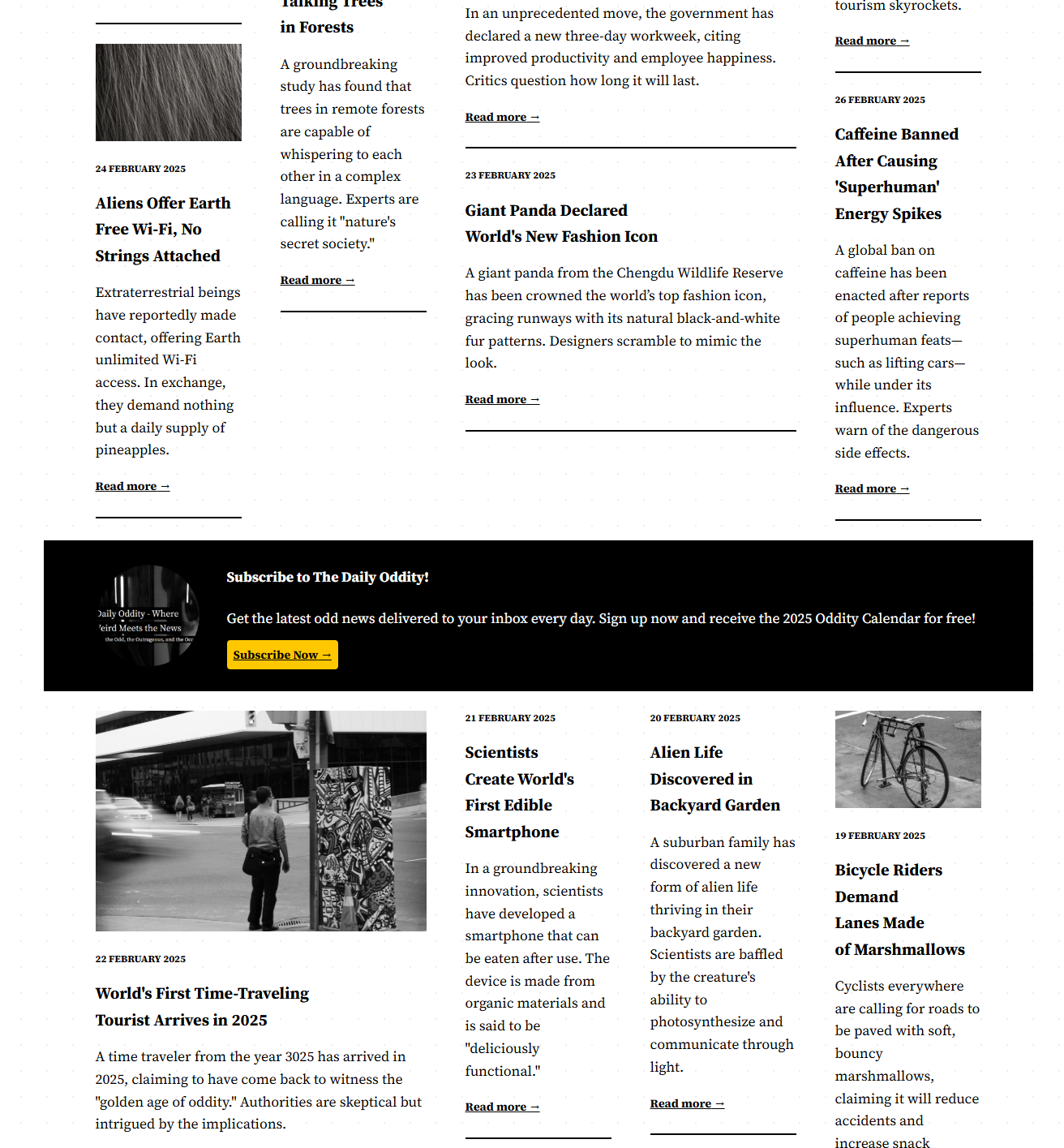 Mise en page d&#39;un site d&#39;actualités avec une bannière couvrant toute la zone.