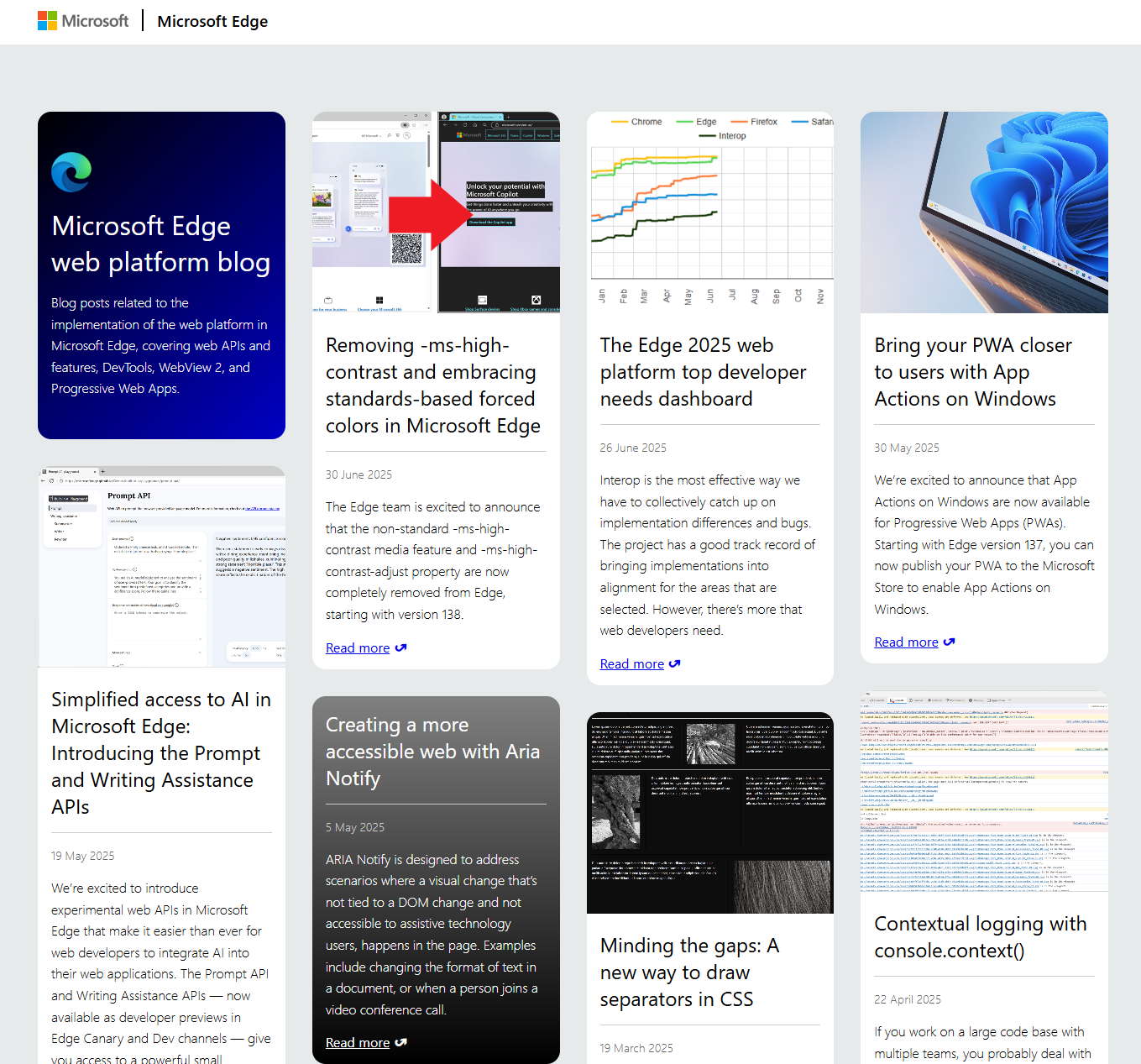 Site d&#39;actualités avec une mise en page en maçonnerie pour les fiches d&#39;articles.