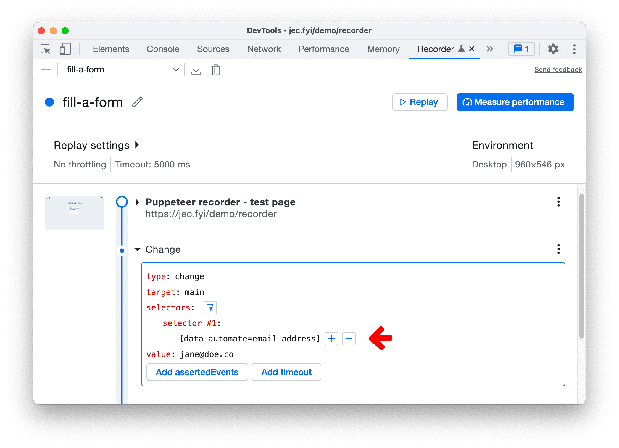 Het resultaat van een aangepaste selectorselectie