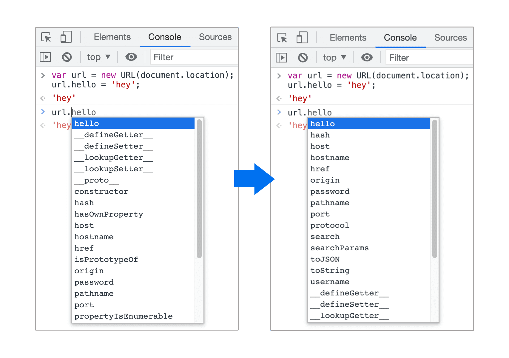 JavaScript オブジェクトの自動入力候補の改善