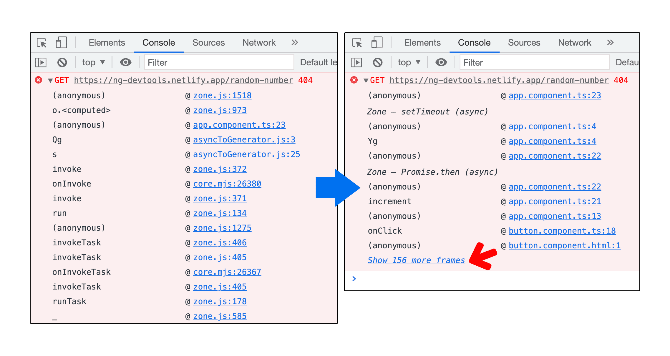 Ignorer automatiquement les scripts tiers connus dans la trace de la pile