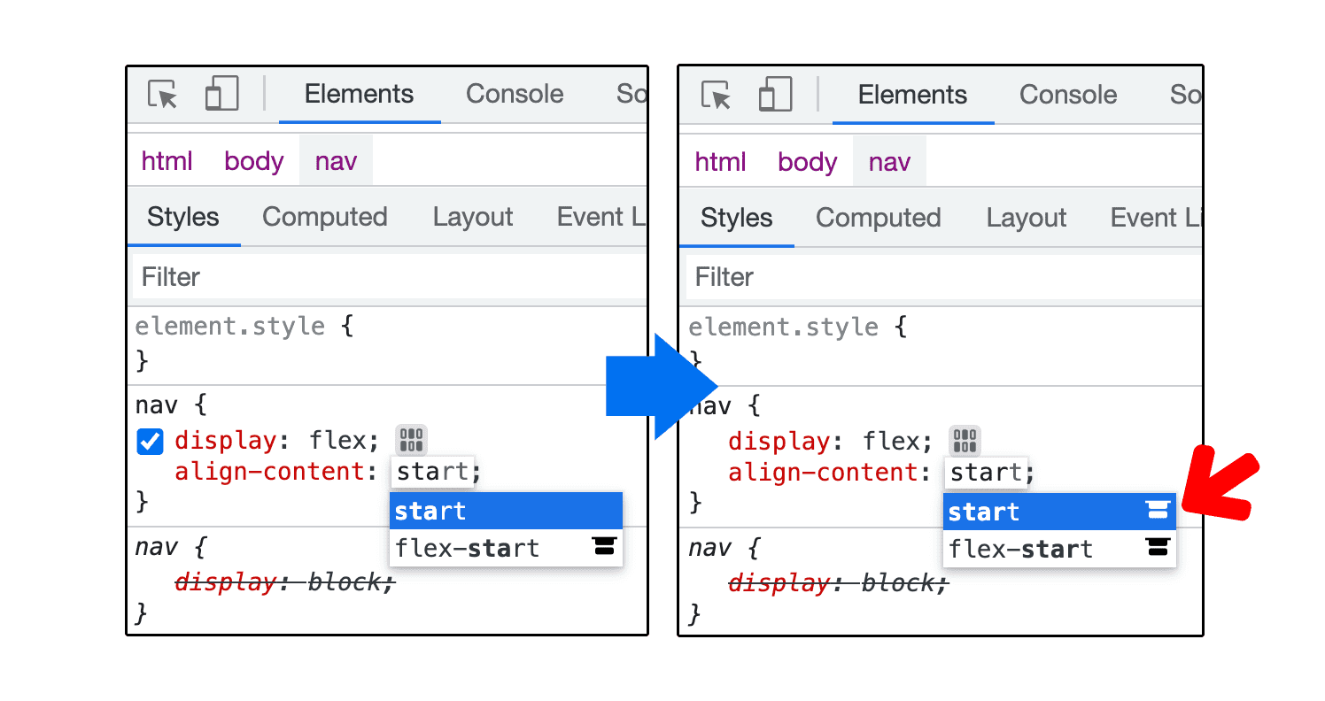 align-content Flexbox プロパティ。