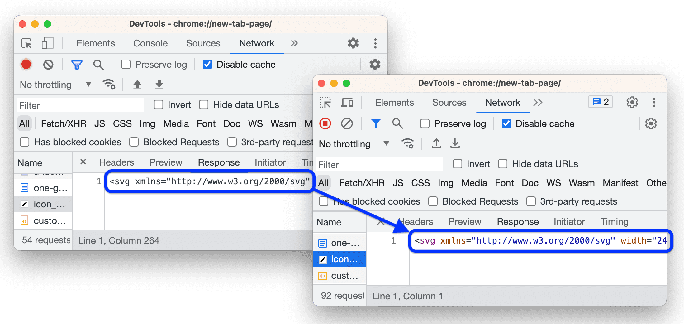 SVG syntax highlighting.