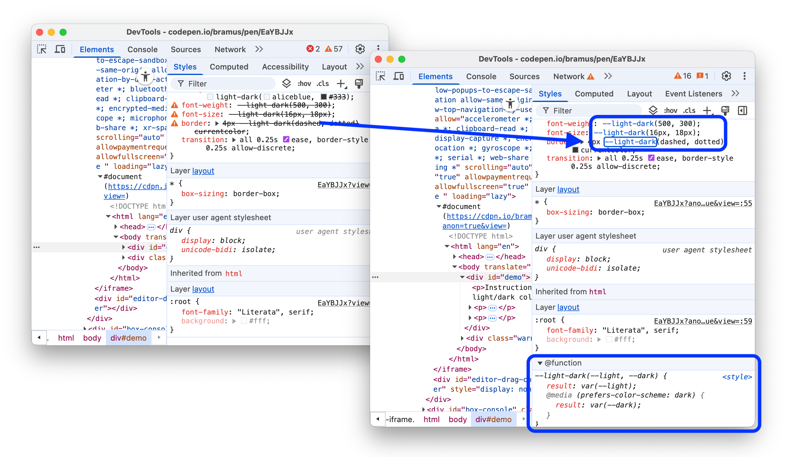 আপনার কাস্টম ফাংশনের নামটি সংশ্লিষ্ট বিভাগের সাথে লিঙ্ক করার আগে এবং পরে।