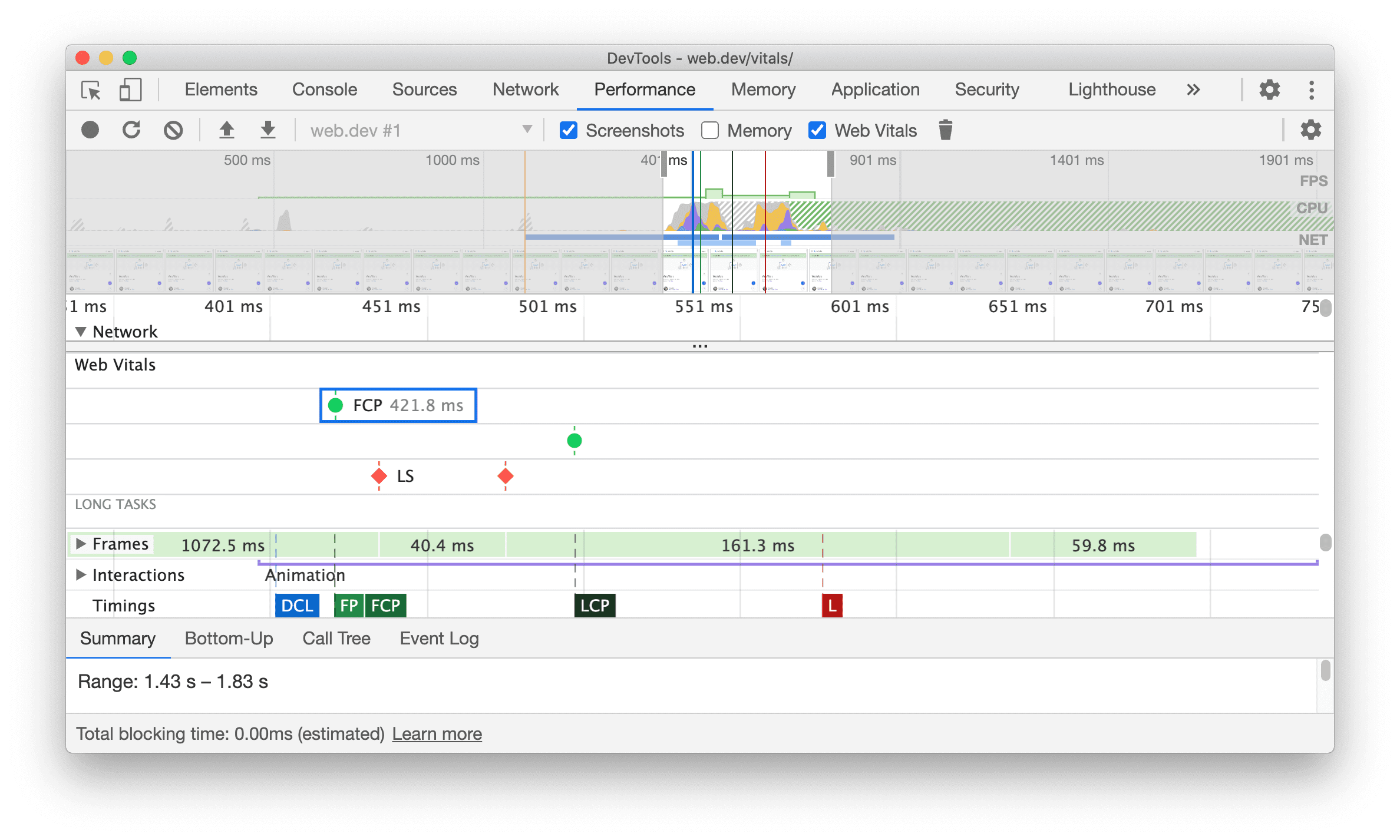 Làn đường Web Vitals