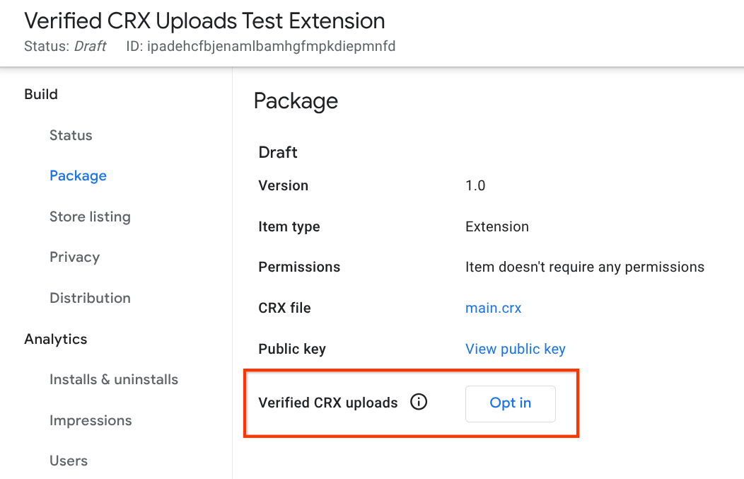 زر تفعيل الميزة في &quot;لوحة بيانات المطوّر&quot;