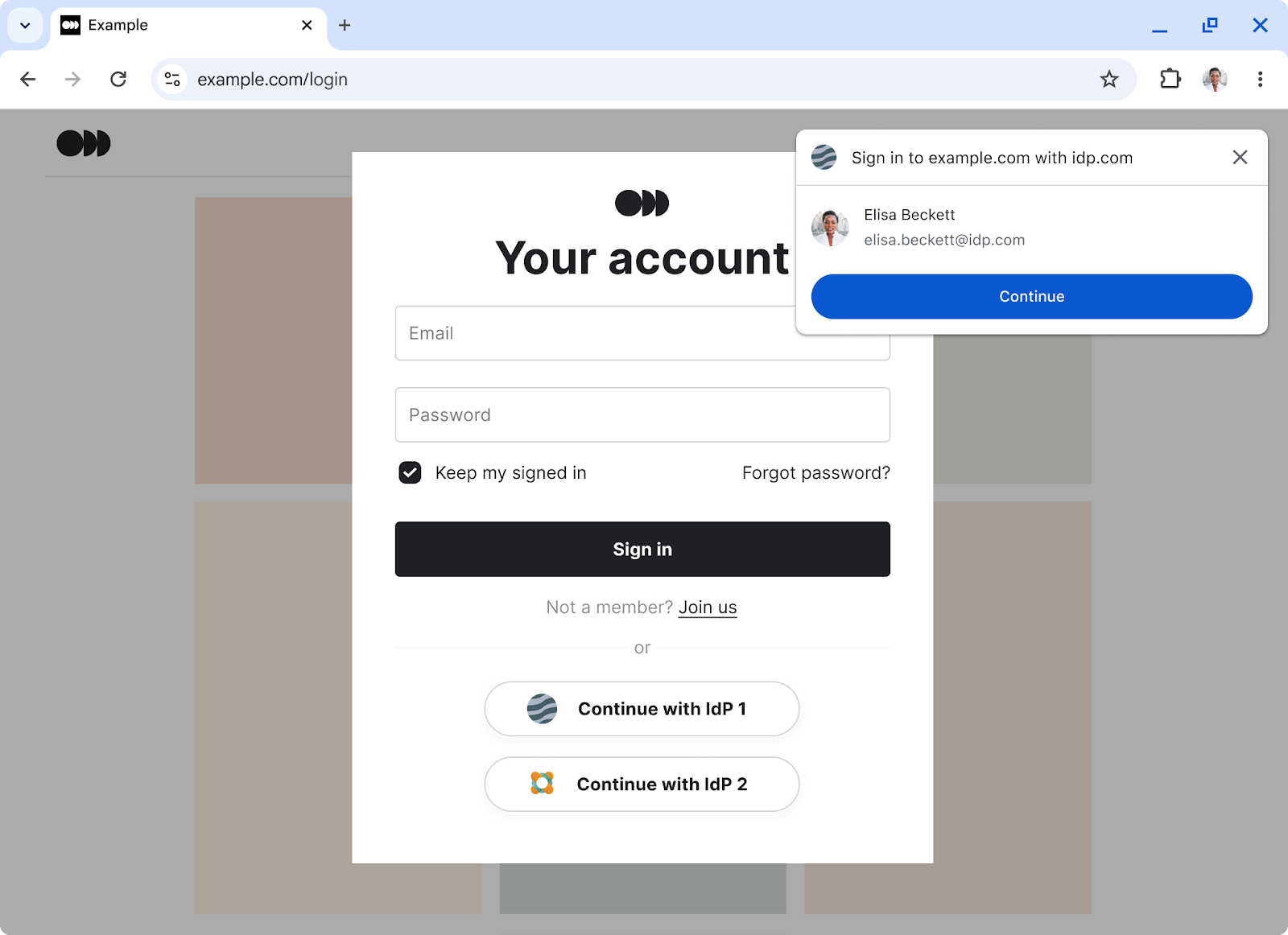 Пример немедленного посреднического потока