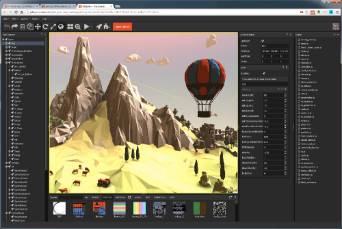 PlayCanvas editor screenshot