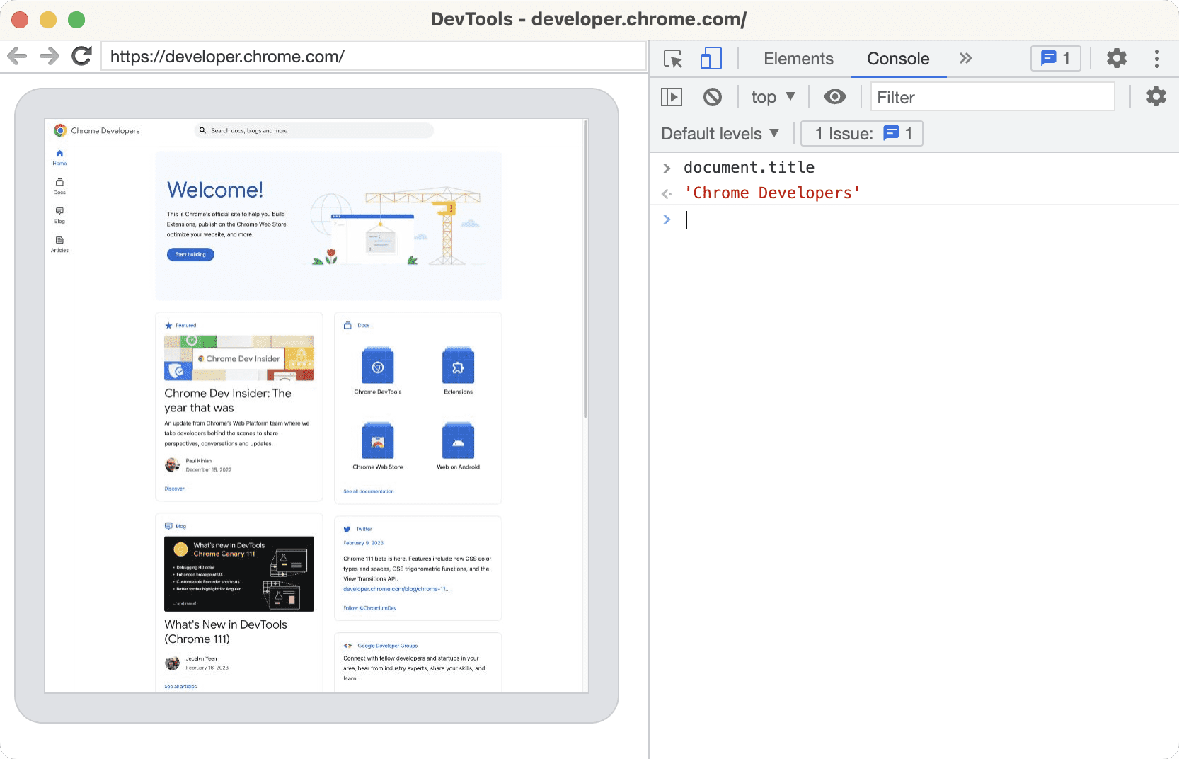 Chrome DevTools peut inspecter une page cible headless distante