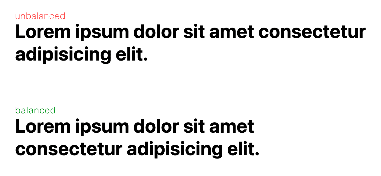 Önceki iki örnek birlikte gösterilmektedir. Bunlardan biri dengesiz, diğeri dengeli olarak işaretlenmiştir.