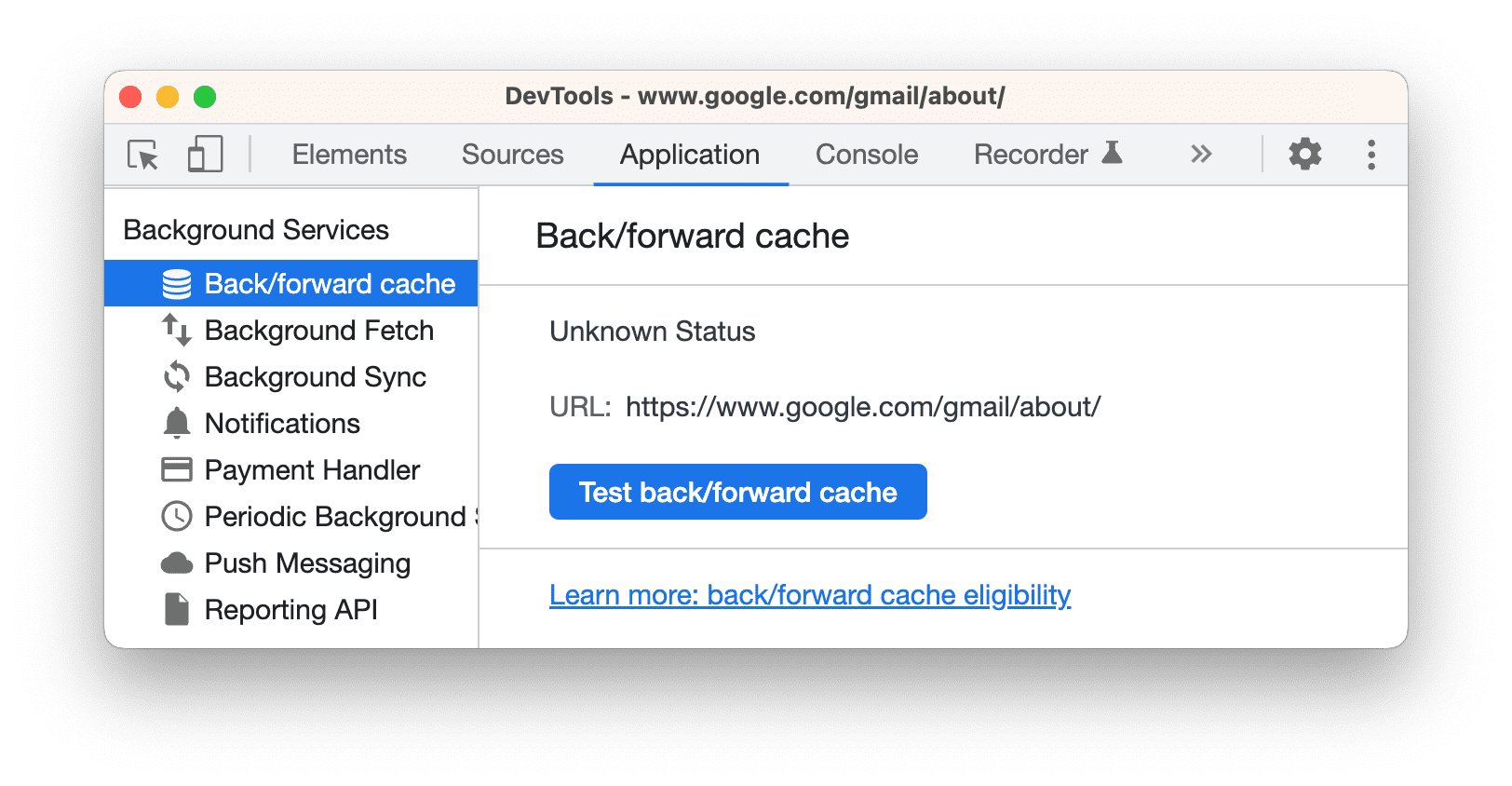 Scheda Cache back/forward.