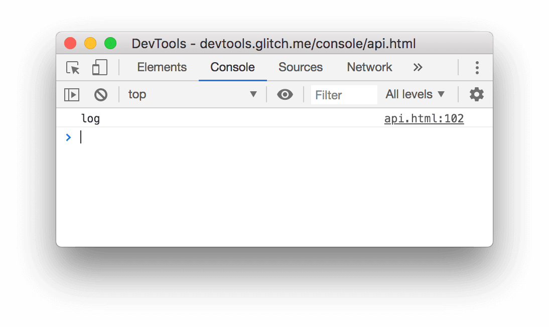 ผลลัพธ์ของตัวอย่าง console.log() ด้านบน