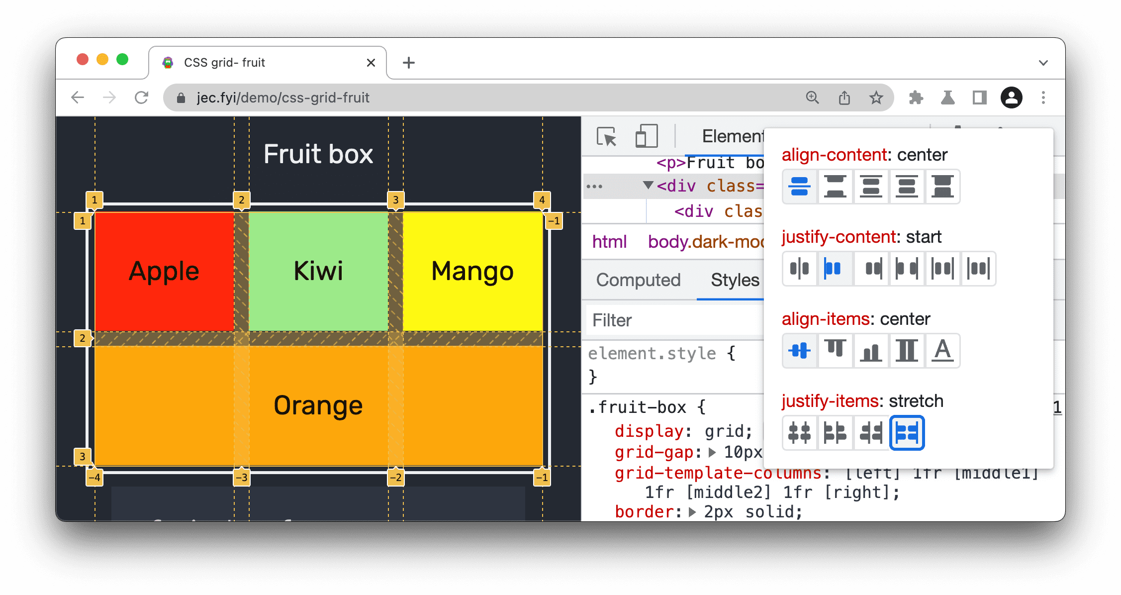 การตั้งค่าพร็อพเพอร์ตี้ CSS