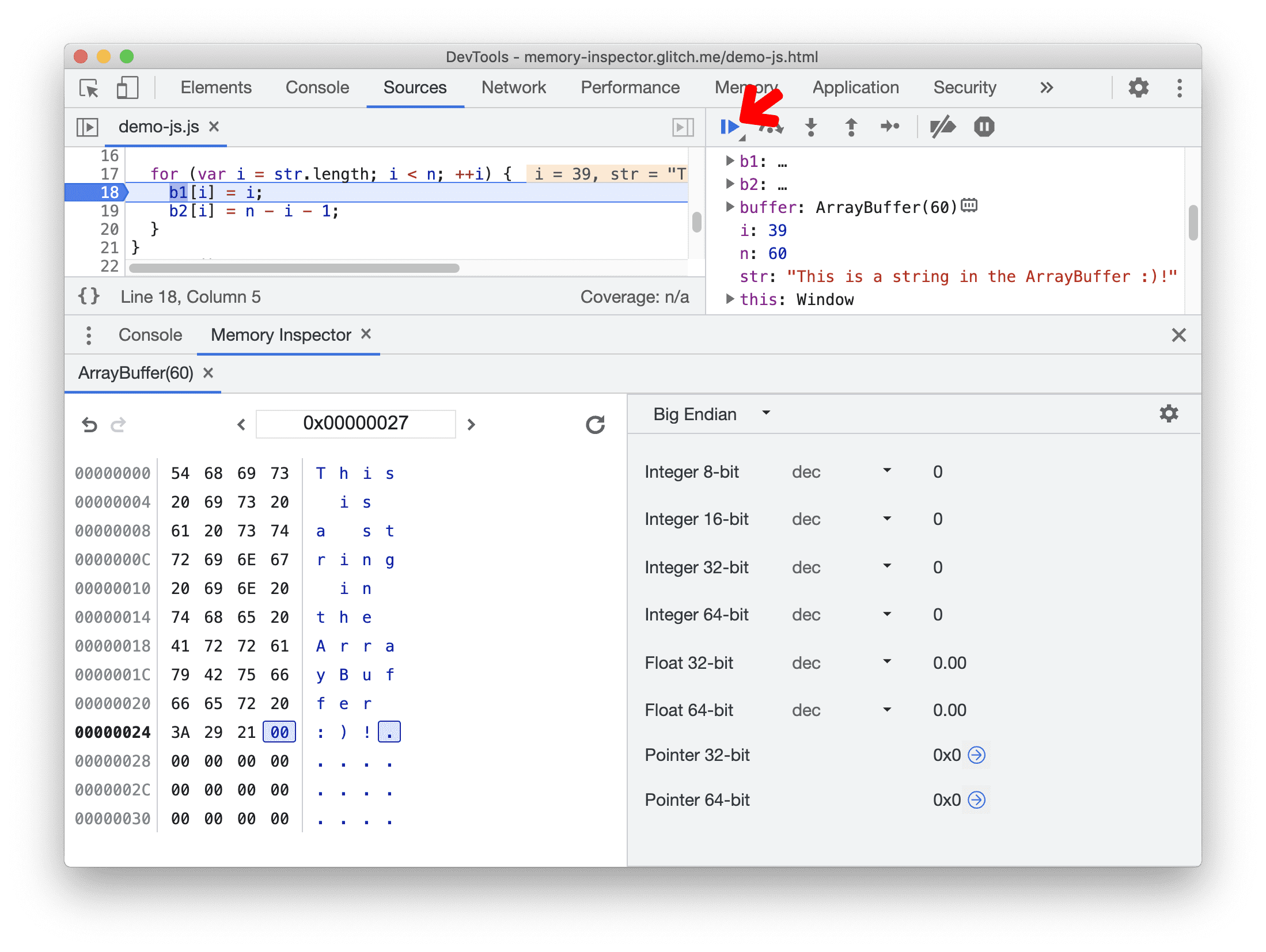 Hervat de uitvoering van het script