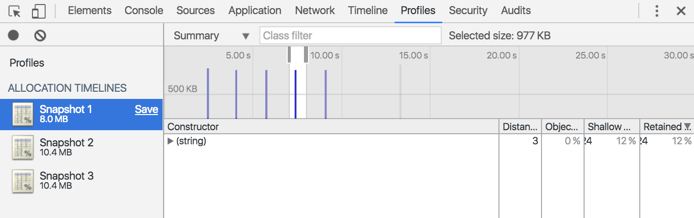 zoomed allocation timeline