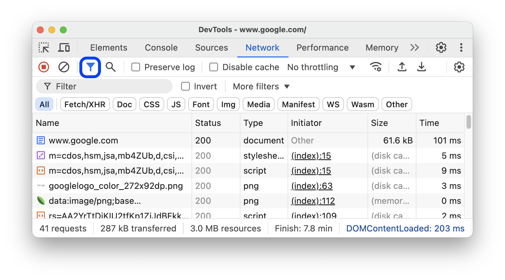 زر "إخفاء الفلاتر"