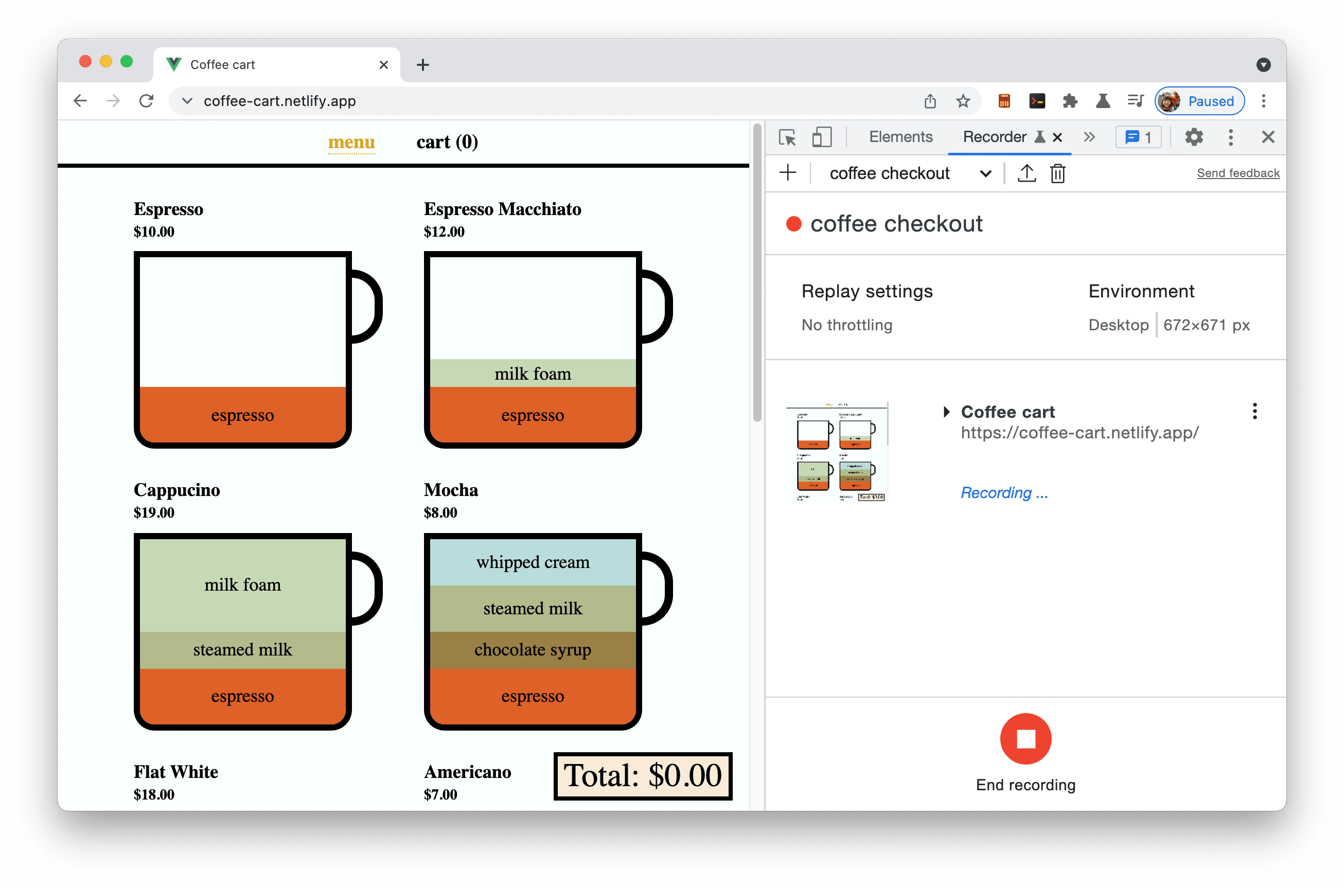 grabación en curso.