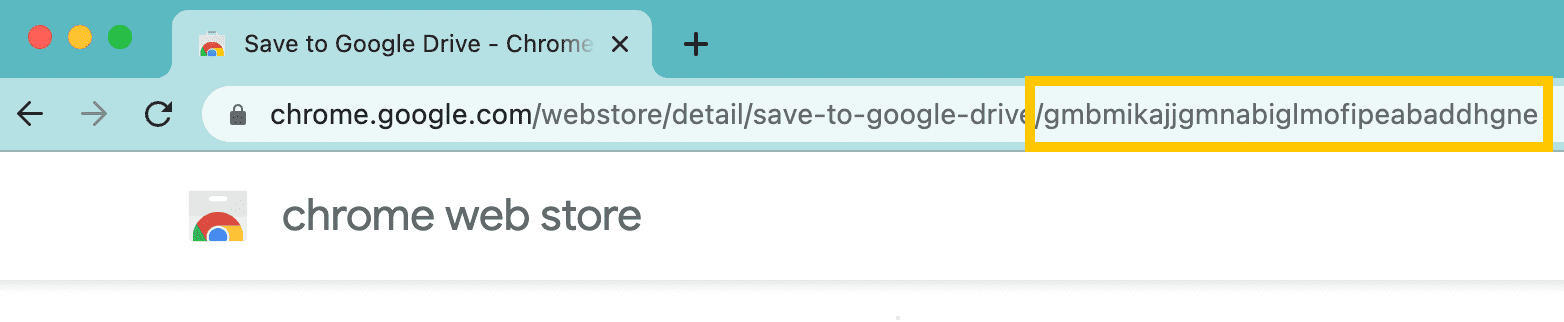 Chrome ウェブストアのアイテム ID